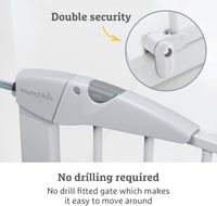 Munchkin Maxi Secure biztonsági kapu 76-82cm, bővíthető 117cm-ig, nyomásos rögzítés - Maxi Secure White 7