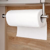 MUNGHOK Držiak na kuchynské utierky bez vŕtania, 3 ks, strieborný nerezový držiak na kotúče s brzdou, montáž na stenu, 34x8 cm, do kuchyne a na toaletu 6
