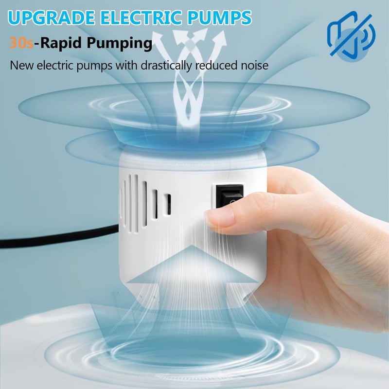 Munloo 55W Elektromos Vákuumpumpa Tárolózsákokhoz, 4.2 kPa Szívóerő, 220V Otthoni Használatra