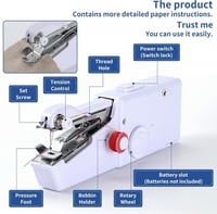 Mupkvy Vezeték Nélküli Mini Varrógép - Hordozható Kézi Elektromos Varrógép Kezdőknek, Ruhákhoz, Függönyökhöz, Otthoni és Utazási DIY Projekt 2