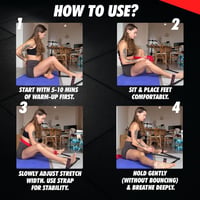 MuscleForge 3 sávos lábnyújtó 180°-ig, 6 fokozatú hasítógép tréninghez 7