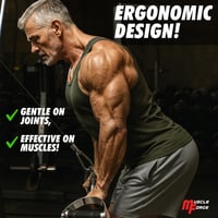 MuscleForge Forgó Fogantyú Kábeles Géphez - 70 cm Hammer Grip Acél Lat Húzórúd Edzőtermi Felszerelés Felsőtest Erősítéshez 3