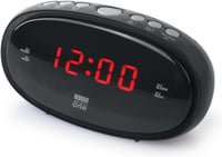 Muse CR100 Analóg Rádiós Óra Fekete FM LED Automatikus állomástárolás 0,6 hüvelyk 1