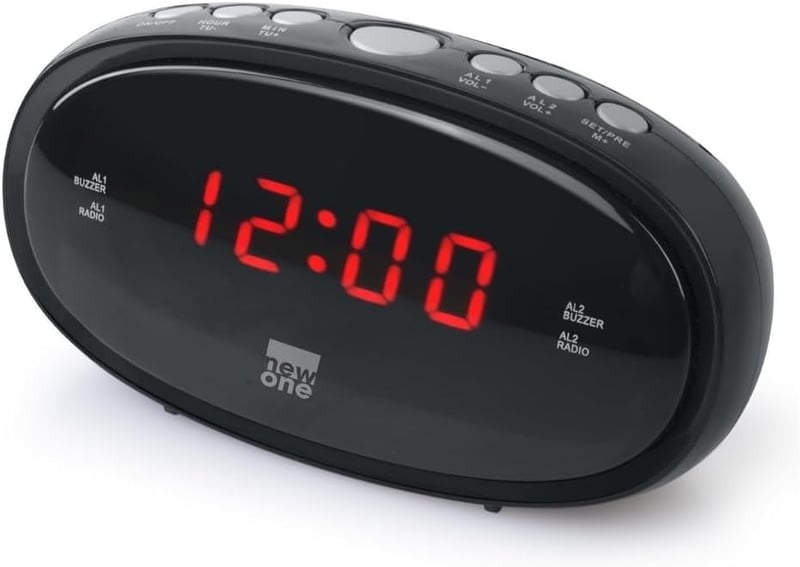 Muse CR100 Analóg Rádiós Óra Fekete FM LED Automatikus állomástárolás 0,6 hüvelyk