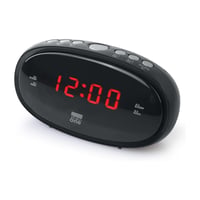Analógový rádiobudík Muse CR100, čierny, FM, LED, automatické ukladanie staníc, 0,6 palca 1