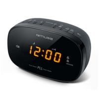 Rádiobudík Muse M-150-CR PLL FM čierny – duálny budík, funkcia odloženého budenia, stmievateľný LED displej, 20 pamäťových miest 1
