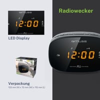 Rádiobudík Muse M-150-CR PLL FM čierny – duálny budík, funkcia odloženého budenia, stmievateľný LED displej, 20 pamäťových miest 4