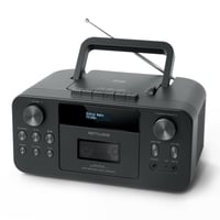 Prenosné rádio MUSE M-182DB s DAB+, Bluetooth, CD prehrávačom, kazetovým prehrávačom, FM, vstupom na slúchadlá, AUX-In, LCD displejom, čierne 1
