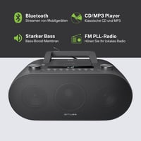 CD prehrávač Muse M-35 BT s funkciou Bluetooth, FM rádio, MP3, USB, čierny, napájanie zo siete aj na batérie 3