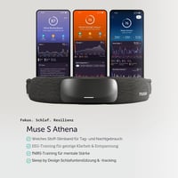 Bandă pentru senzor de unde cerebrale MUSE S Athena - Susținere pentru somn profund, senzori EEG și fNIRS, monitorizarea meditației, neurofeedback - Carbon (gri închis) 4