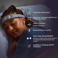 Bandă pentru senzor de unde cerebrale MUSE S Athena - Susținere pentru somn profund, senzori EEG și fNIRS, monitorizarea meditației, neurofeedback - Carbon (gri închis) 5