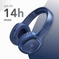 Bluetooth slúchadlá Music Sound Basic – 14-hodinová výdrž batérie, 2 hodiny nabíjania, LED indikátor, AUX vstup, modré 5