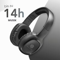 Bluetooth slúchadlá Music Sound Basic – Skladací hlavový most, 14 hodín výdrže batérie, 2 hodiny nabíjania, LED indikátor, AUX vstup – Čierne 5