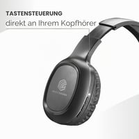 Bluetooth slúchadlá Music Sound Basic – Skladací hlavový most, 14 hodín výdrže batérie, 2 hodiny nabíjania, LED indikátor, AUX vstup – Čierne 4