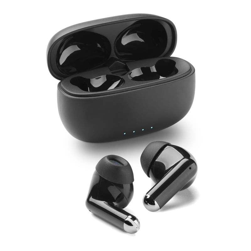 Căști Bluetooth Music Sound Drift negre, cu carcasă compactă, control tactil, asociere automată, 22 de ore de redare, wireless