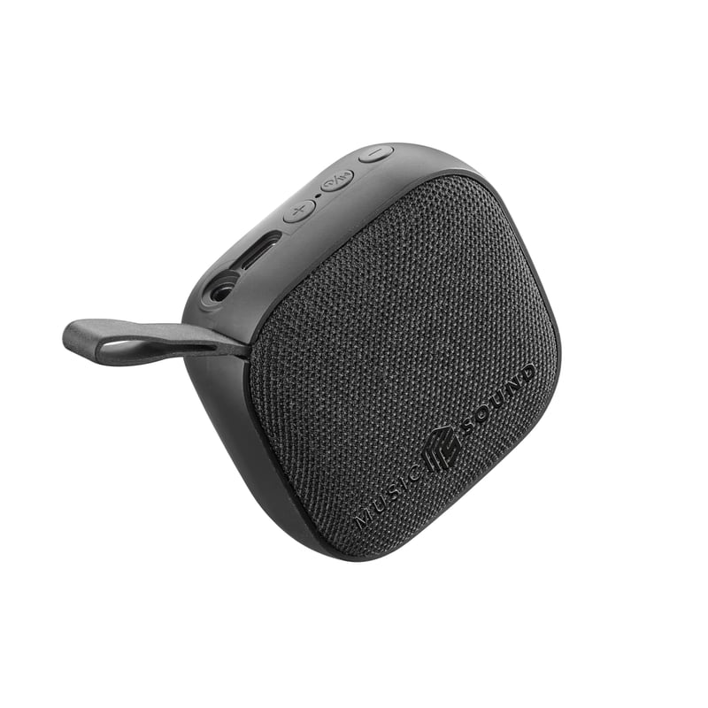 Music Sound MINI3 Bluetooth Hangszóró - 3W Teljesítmény, 4 Óra Lejátszási Idő, Hordozható, Szövet Borítás - Fekete