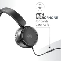 Káblové slúchadlá cez uši Music Sound Basic so skladacím hlavovým mostom, 1,2 m káblom odolným proti zamotaniu, vstavaným mikrofónom a 3,5 mm konektorom 5
