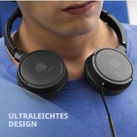 Káblové slúchadlá cez uši Music Sound Basic so skladacím hlavovým mostom, 1,2 m káblom odolným proti zamotaniu, vstavaným mikrofónom a 3,5 mm konektorom 2