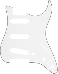Musiclily 3 rétegű SSS Strat Pickguard Fender Stratocaster gitárhoz, fehér 1