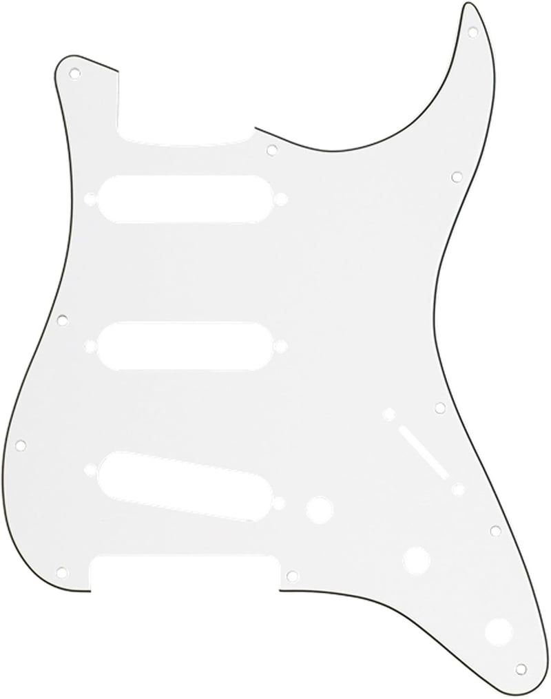 Musiclily 3 rétegű SSS Strat Pickguard Fender Stratocaster gitárhoz, fehér