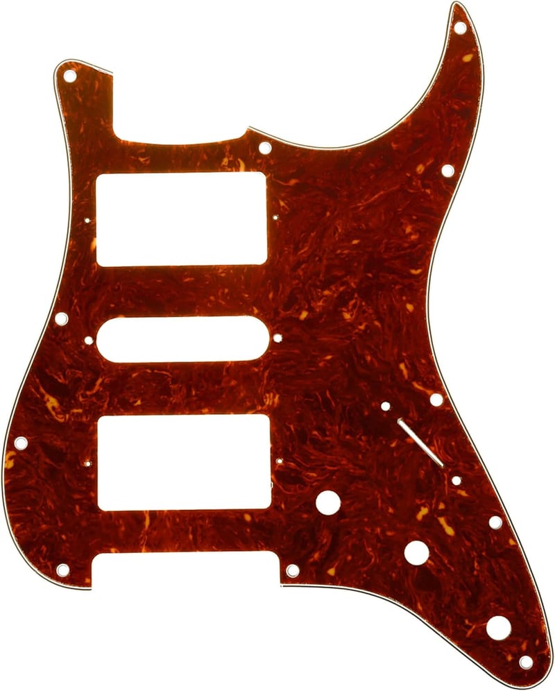 Pickguard Musiclily Pro HSH pentru chitară Fender Stratocaster, 4 straturi - vintage tortoiseshell