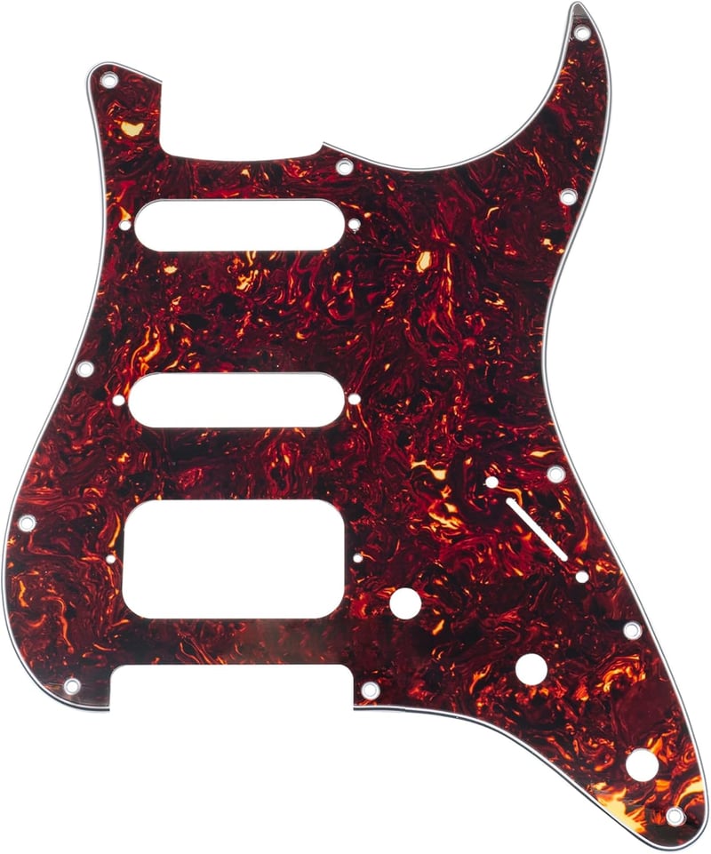 Musiclily Pro 11 Lyuk Stratocaster Pickguard Tortoise 4-Réteg Fender Kompatibilis