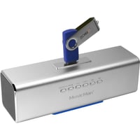 Reproduktor MusicMan MA strieborný – MP3 prehrávač, soundstation a rádio, s USB a Line-In konektivitou 1