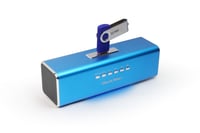 Reproduktor MusicMan MA (MP3 prehrávač, zvuková stanica a rádio, USB, Line-In) modrý, 160 mm 1