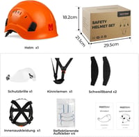 Mustbau EN397 Védősisak Napellenzővel, Állítható 53-63cm, ABS Anyag 6
