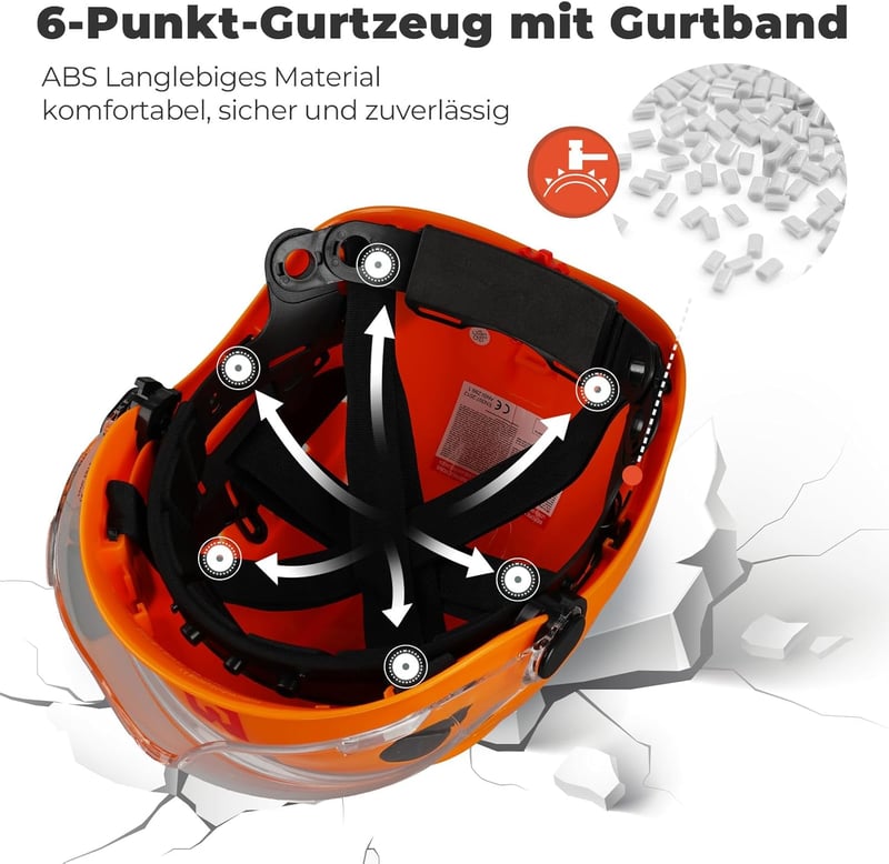 Mustbau EN397 Védősisak Napellenzővel, Állítható 53-63cm, ABS Anyag