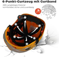 Mustbau EN397 Védősisak Napszemüveggel, Állítható 53-63cm, ABS Anyag 2