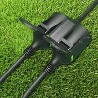 Predlžovací kábel MutecPower 15 m s 2 zásuvkami Schuko pre vonkajšie použitie IP44 H05RR-F3G 1,5 mm² dvojitá zásuvka čierny/zelený 4