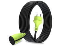 Predlžovací kábel MutecPower Schuko na vonkajšie použitie IP44 H05RR-F3G 1,5 mm² 10 m čierno-zelený so zásuvkou s ochranným kontaktom 2