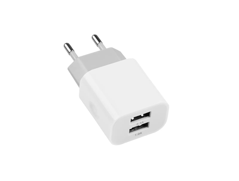 MUTTO 5V 2A / 10W dvostruki USB zidni punjač - bijeli