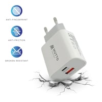 Încărcător USB-C MUTTO 20W, Încărcare Rapidă, Adaptor Rețea cu 2 Porturi USB-C + USB-A pentru iPhone 17 16 15 14 13, Samsung, Xiaomi, iPad, Tablete 4