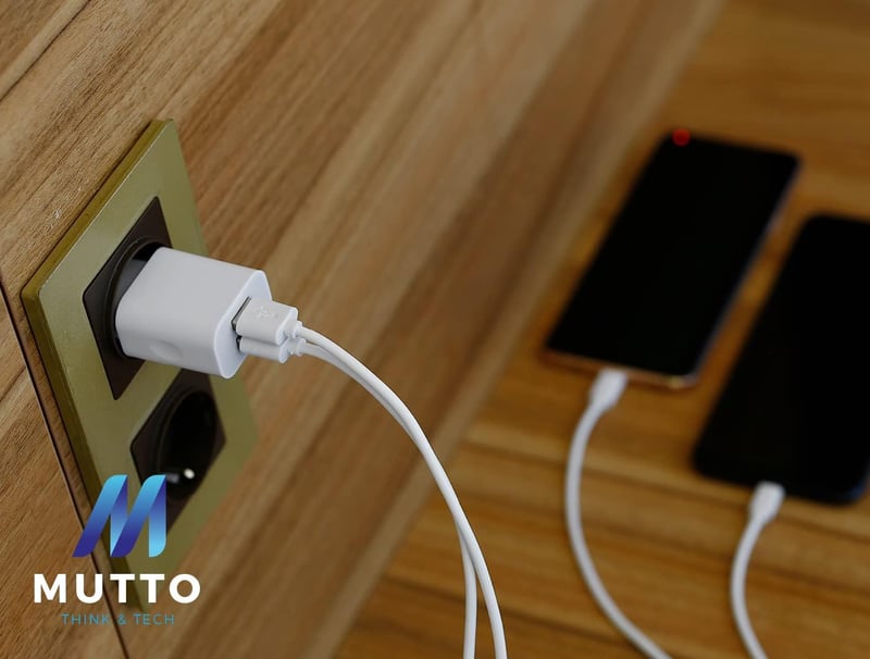 MUTTO USB Töltő 5V 2A Dupla Port Intelligens Technológiával Fehér
