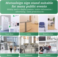 Mutualsign A4 Plakáttartó Állvány 2 db - Fekete Kétoldalas Információs Tábla Esküvőre, Kiállításra, Reklámhoz - Kül- és Beltéri Használatra 7