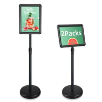 Mutualsign A4 Stalak za plakate, 2 komada - Crna dvostrana informativna ploča za vjenčanja, izložbe, reklame - Za vanjsku i unutarnju upotrebu 1
