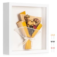Ramă foto 3D MUXIUNT, reîncărcabilă, 20x20 cm, cu sticlă reală și fundal din pânză 1