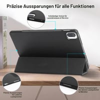 Puzdro MuyDouxTech na Xiaomi Mi Pad 5 / Mi Pad 5 Pro 11 palcov 2021, s funkciou automatického spánku/prebudenia, ultra tenké ľahké ochranné puzdro, čierne 4