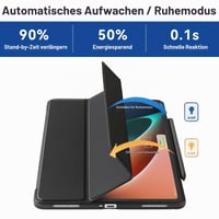 Puzdro MuyDouxTech na Xiaomi Mi Pad 5 / Mi Pad 5 Pro 11 palcov 2021, s funkciou automatického spánku/prebudenia, ultra tenké ľahké ochranné puzdro, čierne 6
