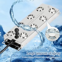 MUYIRTED 8 fejű ultrahangos párásító 6400 ml/h, rozsdamentes acél 2