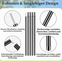 Set 2 stâlpi telescopici pentru cort Muyohix, stâlpi reglabili pentru prelată, camping, corturi sau vele de umbrire, 50-200 cm 3