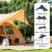 Set 2 stâlpi telescopici pentru cort Muyohix, stâlpi reglabili pentru prelată, camping, corturi sau vele de umbrire, 50-200 cm 4