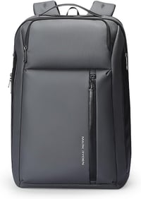 Muzee Bővíthető Üzleti Hátizsák 25L-35L Kapacitással, 15,6" Laptoptartóval, Vízlepergető Anyagból, Szürke, Városi Utazásokhoz 1