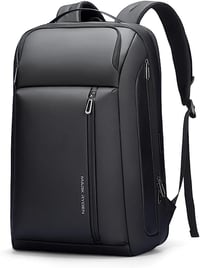Muzee Bővíthető Üzleti Hátizsák 25L-35L Kapacitással, 15,6" Laptoptartóval, USB-C Porttal - Vízlepergető Fekete Férfi Utazótáska Városi Kirá 1