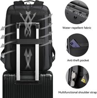 Muzee Bővíthető Üzleti Hátizsák 25L-35L Kapacitással, 15,6" Laptoptartóval, Vízlepergető Anyagból, Szürke, Városi Utazásokhoz 5