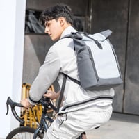 Muzee Rolltop hátizsák 15-17L szürke-kék férfi laptop táska sport utazás 6