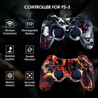 MUZELI PS3 Wireless Controller 2db Töltőkábellel Vibráció Funkcióval 3