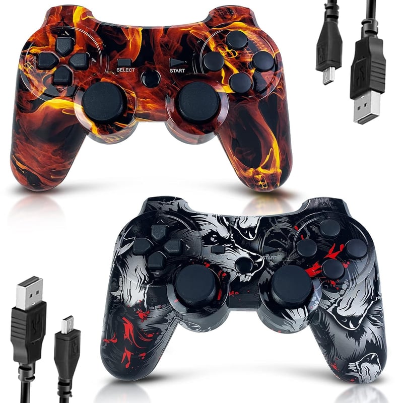 MUZELI PS3 Wireless Controller 2db Töltőkábellel Vibráció Funkcióval